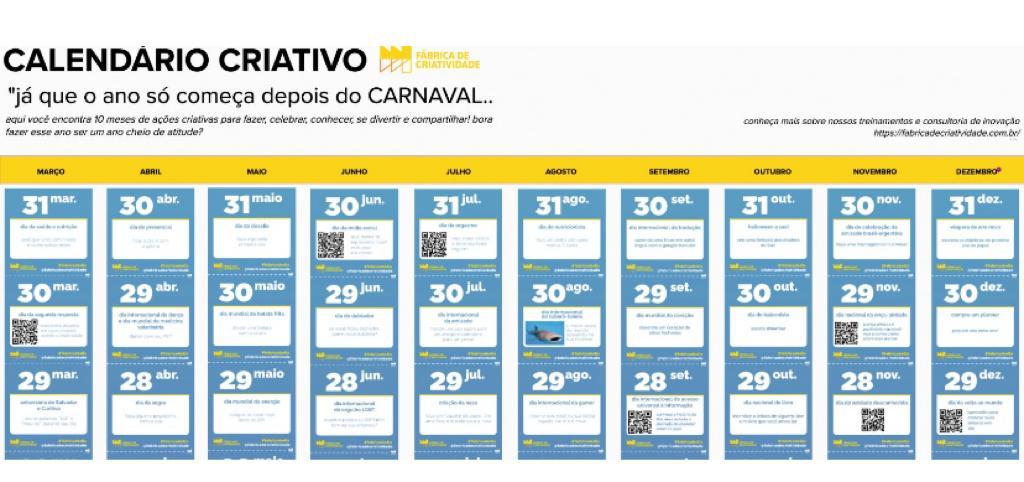 Fábrica lança calendário criativo com dicas para incrementar planejamento das atividades na empresa (Foto: Divulgação)
