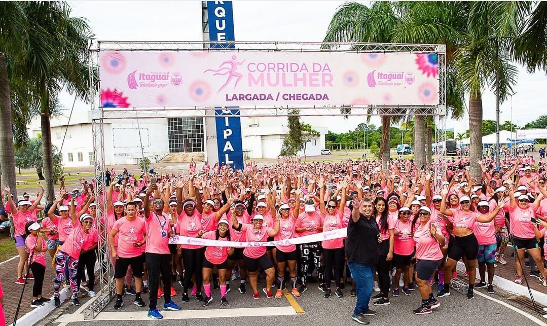 Mais de 2.500 pessoas participam da Corrida pelo Dia Internacional da Mulher, em Itaguaí (Foto: Divulgação)