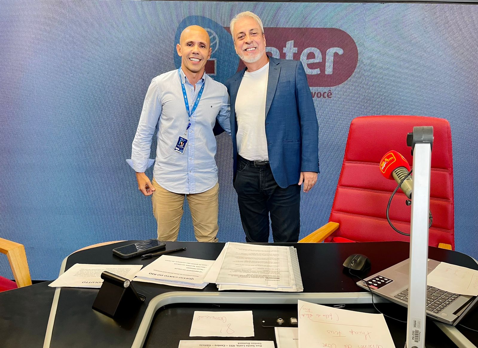 Marcus Belchior Corrêa Bento, coordenador do Centro de Operações Rio, ao lado de Clóvis Monteiro