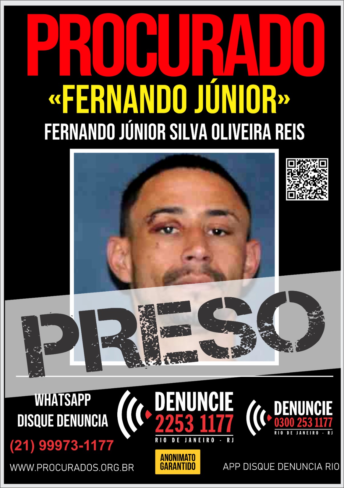 Foragido da Justiça é preso em Volta Redonda, no Sul Fluminense (Foto: Divulgação)