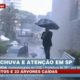 Datena mostra chuva e fica todo molhado ao vivo no Brasil Urgente