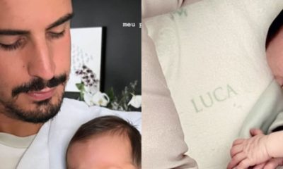 Enzo Celulari encanta o público ao mostrar o irmão mais novo dormindo