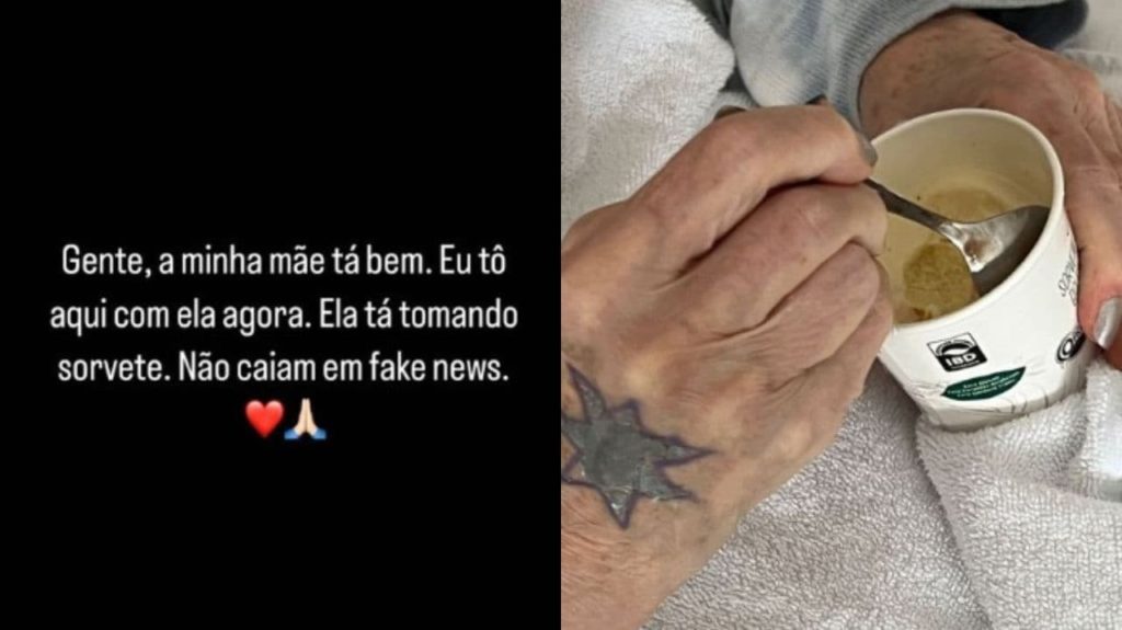 Filho de Rita Lee tranquiliza o público e diz que a mãe está bem de saúde
