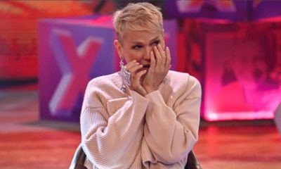 Xuxa Meneghel não segurou a emoção ao ser homenageada na Globo