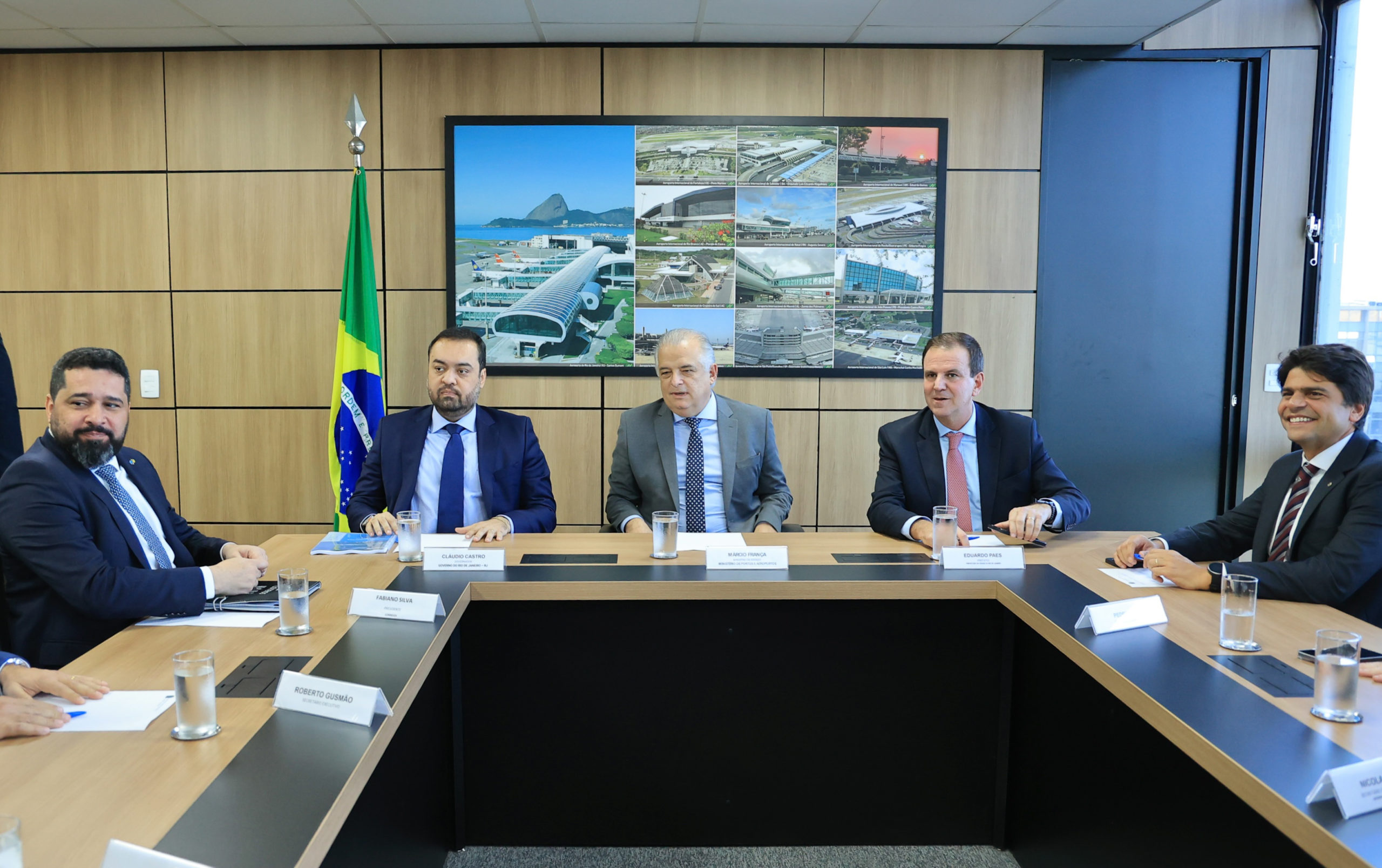 Cláudio Castro, Márcio França e Eduardo Paes