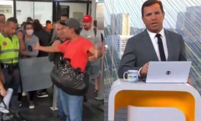 Homem xinga Globo ao vivo, Rodrigo Bocardi se revolta