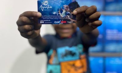 Crianças comemoram o Dia Nacional da Alegria no AquaRio, BioParque e Corcovado (Foto: Divulgação/ Grupo Cataratas)