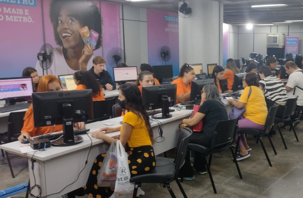 Posto de atendimento do Riocard Mais na estação do Metrô Carioca