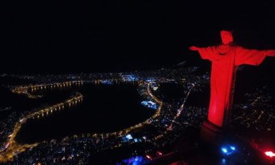 Cristo Redentor se ilumina para conscientizar sobre doença que atinge mais de 20 milhões de brasileiros (Foto: Divulgação)