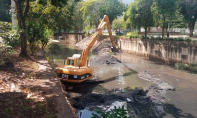 Prefeitura do Rio trabalha na limpeza do Canal do Anil