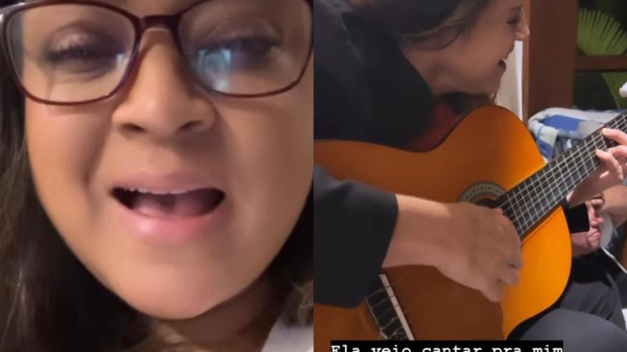 Preta Gil recebe visita de Ana Carolina