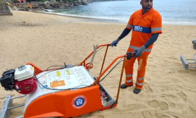 Novo equipamento da Comlurb para limpeza de praias