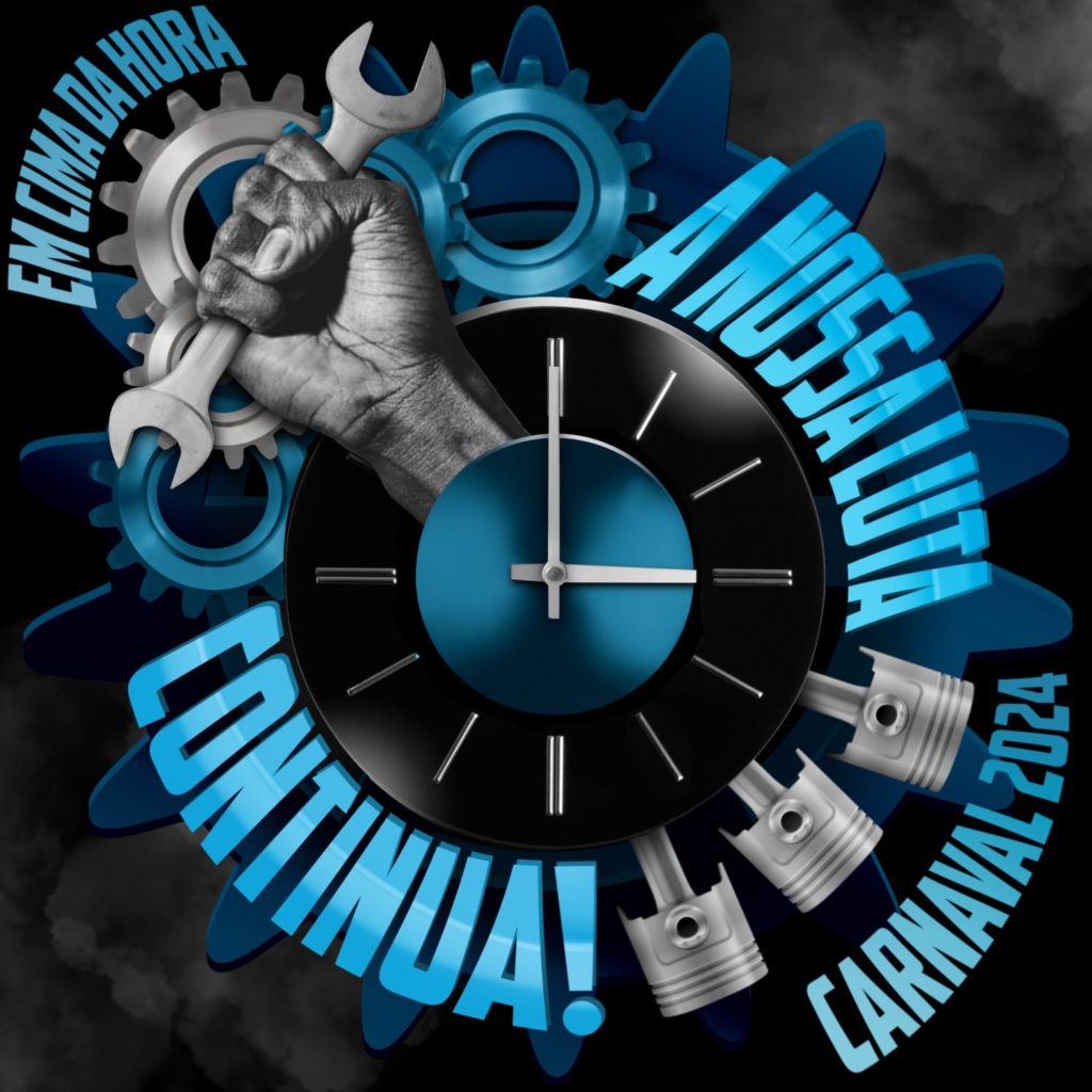 Logo oficial da Em Cima da Hora para o Carnaval 2024