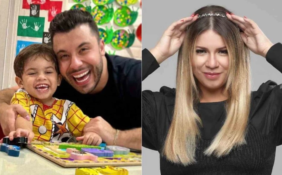 Marília Mendonça, o filho e o ex-marido