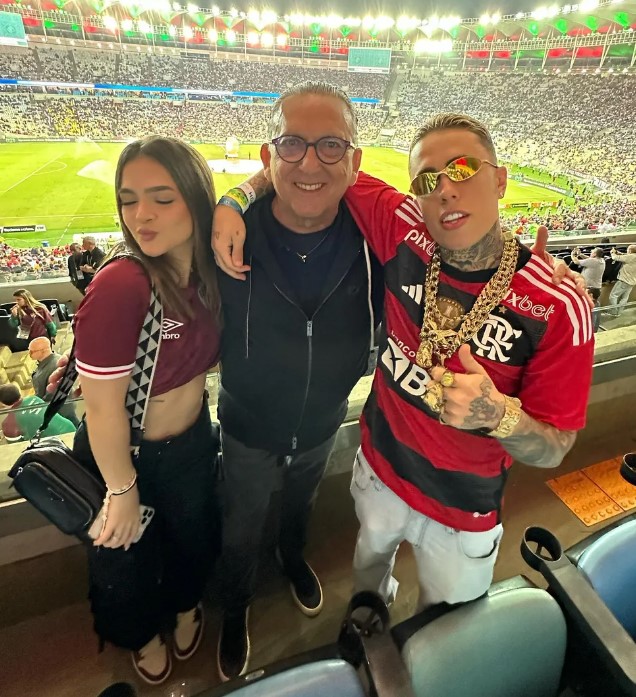 Mel Maia, MC Daniel e Galvão Bueno no Maracanã