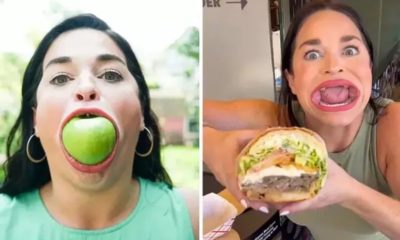 Mulher com título de 'maior boca do mundo' diz que ganha R$ 66 mil por publipost