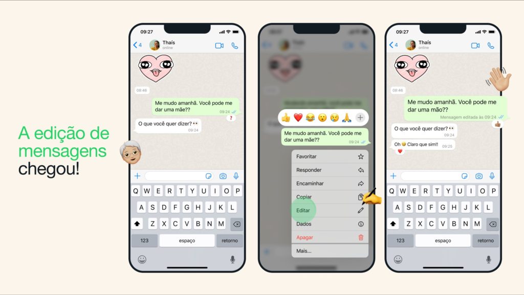 WhatsApp agora permite editar mensagens já enviadas