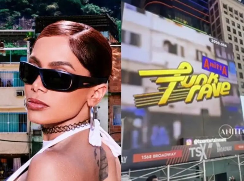 Fãs de Anitta divulgam hit da cantora na Times Square