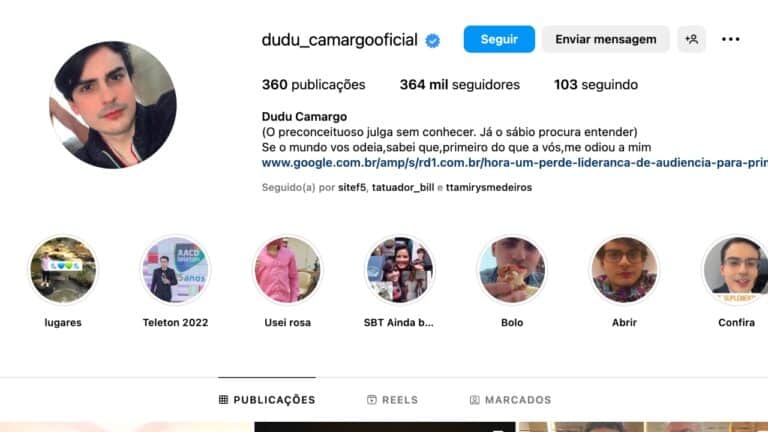 Manifestação do apresentador nas redes socias teve direito a citação de versículo bíblico e erro gramatical