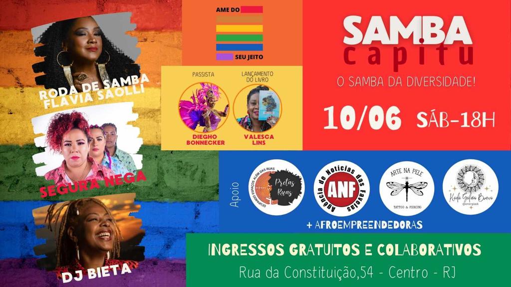 Samba Capitu realiza edição do 'Dia dos Namorades', no Centro do Rio (Foto: Divulgação)