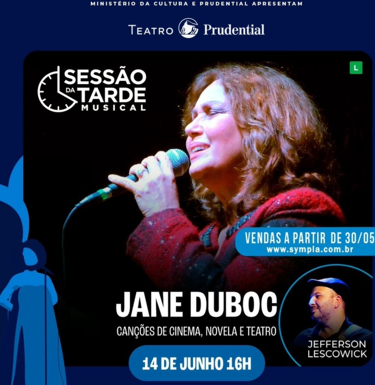 Jane Duboc estreia sessão de tarde musical no Teatro Prudential, na Glória (Foto: Divulgação)