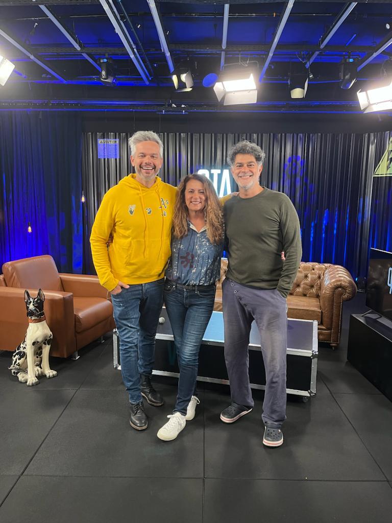Otaviano Costa recebe Eduardo Moscovis e Patricya Travassos no programa Otalab (Foto: Divulgação)