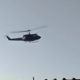 Helicóptero da Polícia Militar sobrevoa favela de Manguinhos, na Zona Norte do Rio