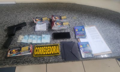 PM interdita central clandestina de internet na Zona Oeste (Foto: Divulgação/ PMERJ)