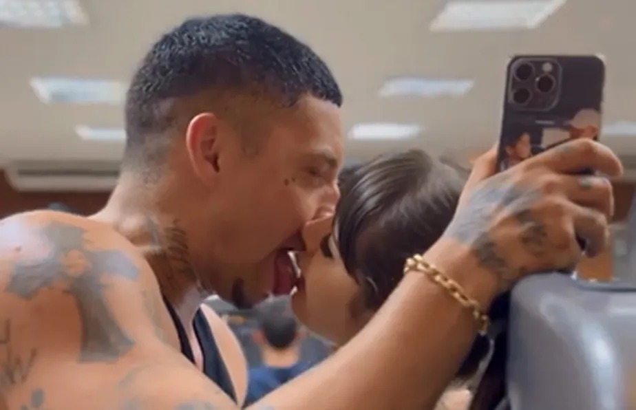 Filipe Ret dá beijaço em namorada na academia; assista o momento! (Foto: Reprodução/ Redes Sociais)