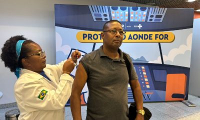 Aeroporto Santos Dumont recebe posto de vacinação (Foto: Giovanna Faria/ Super Rádio Tupi)