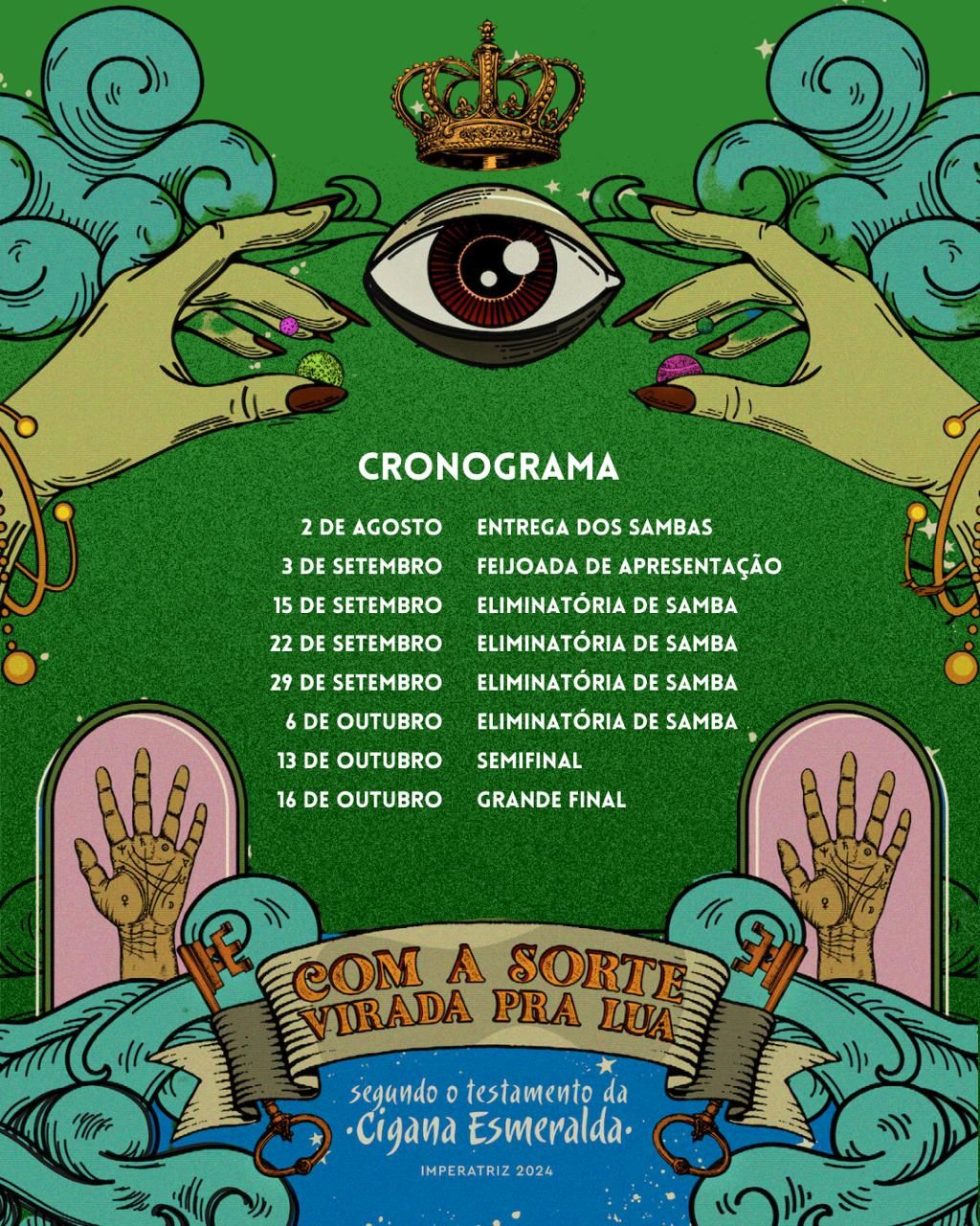 Imperatriz Leopoldinense divulga calendário da disputa de samba-enredo para 2024 (Foto: Divulgação)