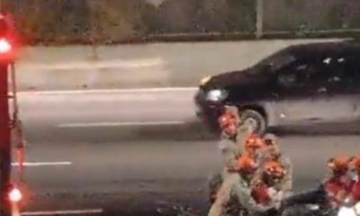 Corpo de Bombeiros retira corpo de valão da Linha Amarela (Foto: Reprodução)