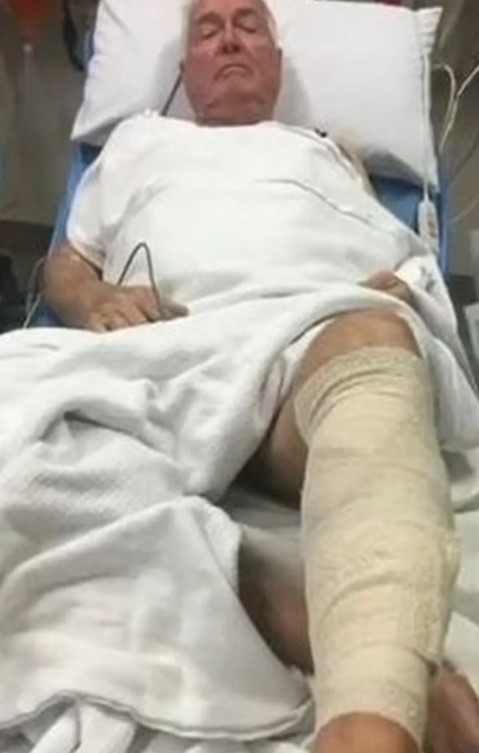 Idoso se livra de ataque de tubarão