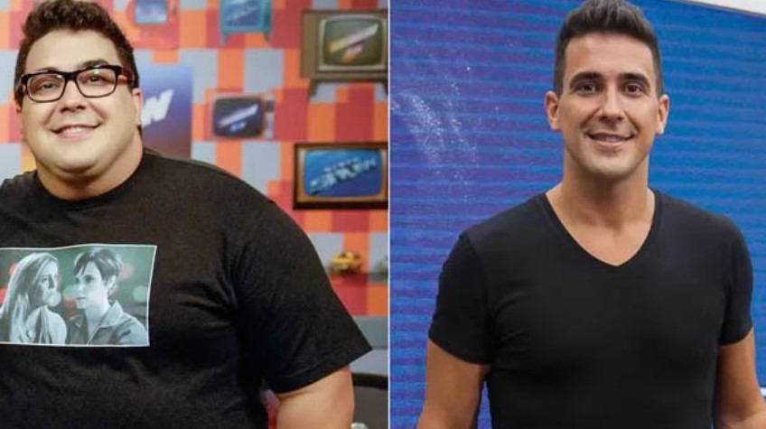 André Marques antes e depois de fazer cirurgia bariátrica