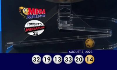 Números sorteados em loteria dos EUA que pagou um prêmio bilionário em 8 de agosto de 2023