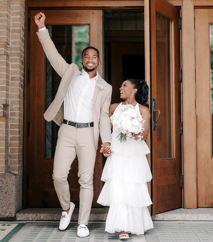 Simone Biles e o marido