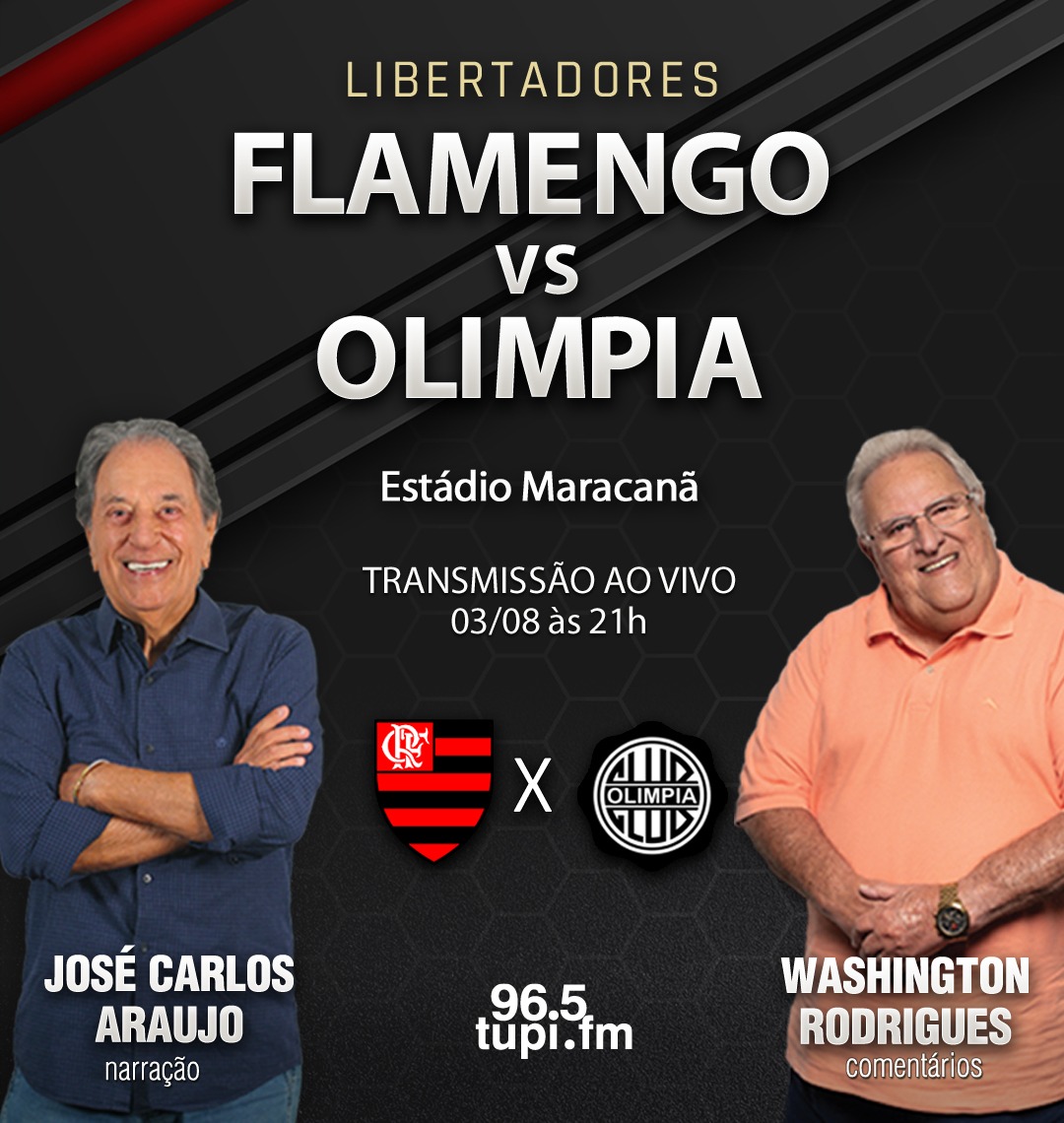 FLAMENGO X OLIMPIA TRANSMISSÃO AO VIVO DIRETO DE ASSUNÇÃO - COPA  LIBERTADORES DA AMÉRICA OITAVAS 