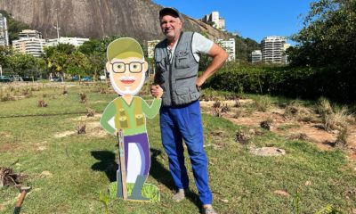 Subprefeitura instala boneco educativo e cadeado para conter depredação na área de naturalização na Lagoa