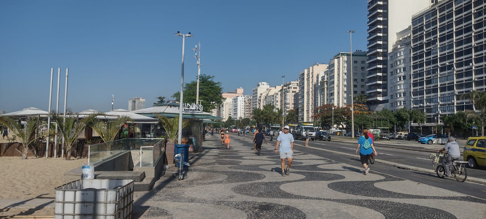 Orla de Copacabana, na Zona Sul do Rio