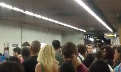 Metrô apresenta problema técnico e deixa estações cheias na Zona Sul do Rio (Foto: Reprodução/ Redes Sociais)