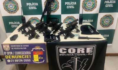 Armas apreendidas com milicianos presos em Campo Grande
