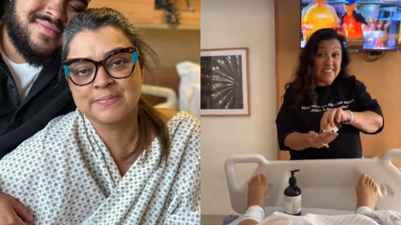 Preta Gil recebe visita de Regina Casé