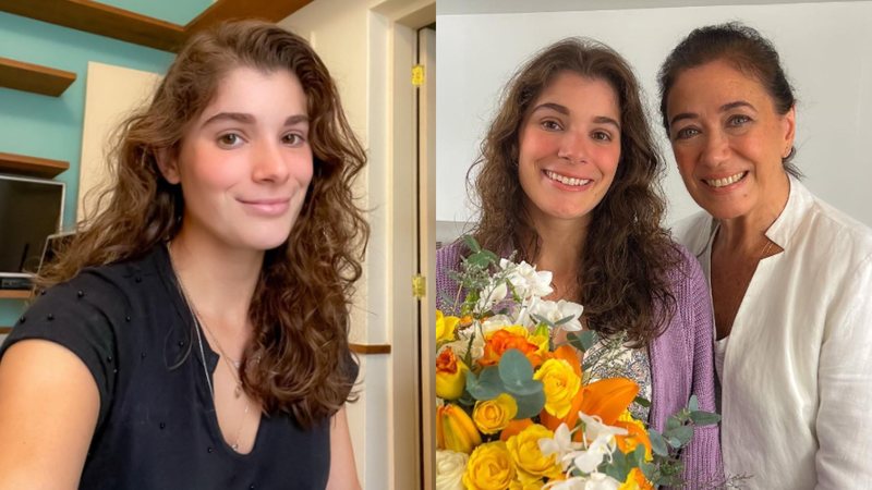 Giulia Bertolli ao lado da mãe, Lilia Cabral