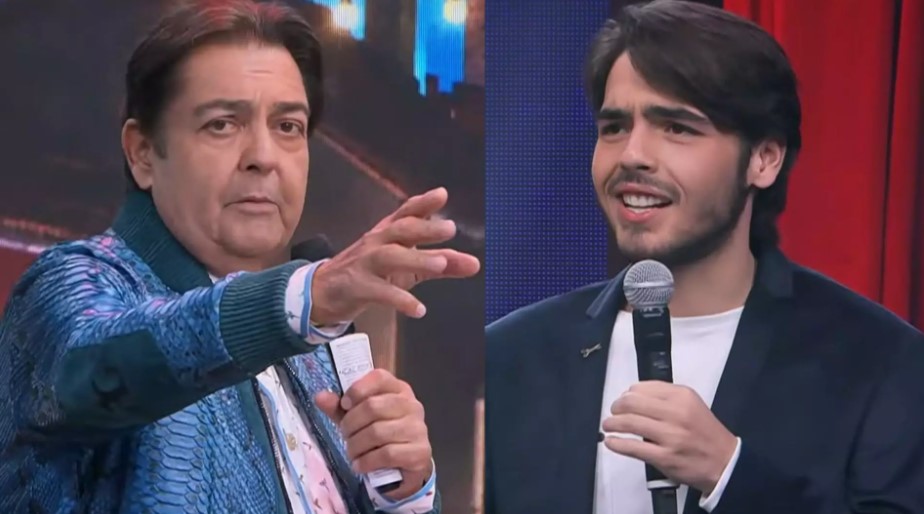 Faustão e o filho João Guilherme Silva