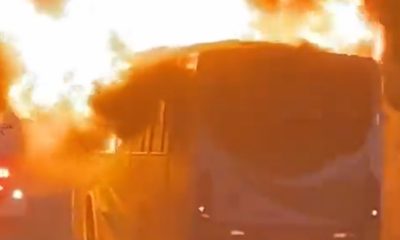 Ônibus incendiado na PAvuna
