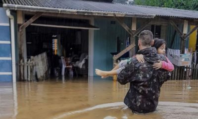 Sobe para seis o nº de mortos pelas fortes chuvas que atingem o Rio Grande do Sul (Foto: Reprodução/ Twitter)