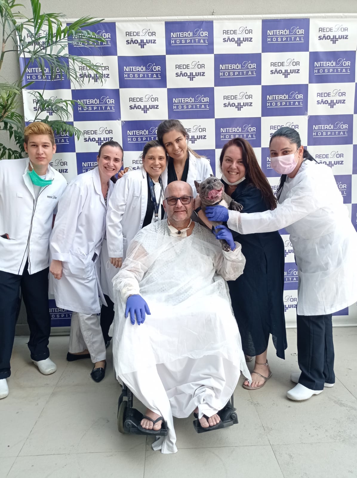 [VÍDEO] Paciente se emociona ao receber visita de seu cão de estimação em Niterói (Foto: Divulgação)