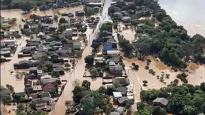 Estragos de ciclone no Rio Grande do Sul
