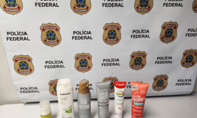 Drogas apreendidas com boliviana no Aeroporto Internacional do Galeão