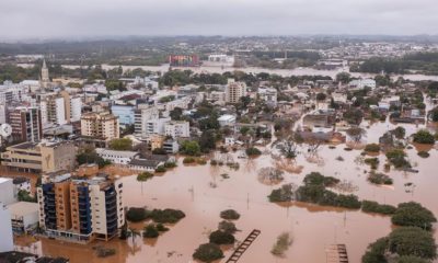 Enchente do Rio Taquari na cidade de Lajeado (RS).